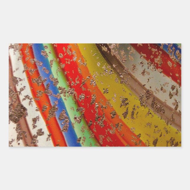 Sticker Rectangulaire Verre Rainbow Art (Devant)