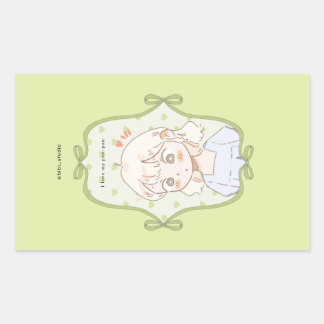 Sticker Rectangulaire Vert doux 
