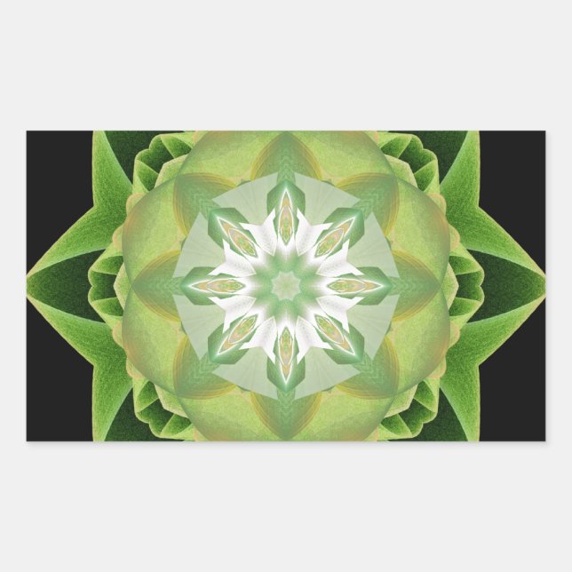 Sticker Rectangulaire Vert fécale (Devant)