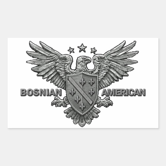 Sticker Rectangulaire Vêtement à thème américain bosniaque (Devant)