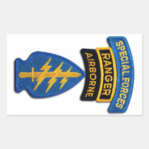 Sticker Rectangulaire Vétérans de SOF des bérets verts SF SFG de forces