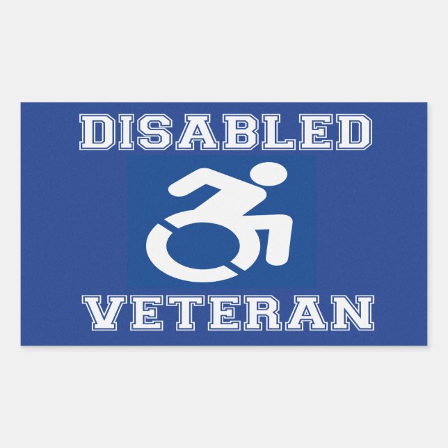 Sticker Rectangulaire Vétérinaire handicapé (Devant)