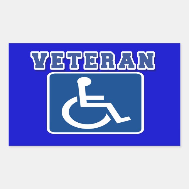 Sticker Rectangulaire Vétérinaire handicapé handicapé (Devant)