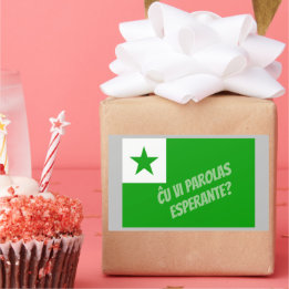 Sticker Rectangulaire ← vi parolas Esperante ?