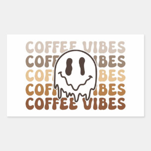 Sticker Rectangulaire Vibes café