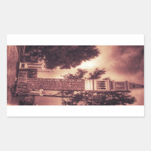 STICKER RECTANGULAIRE VIEILLE TOUR MODE