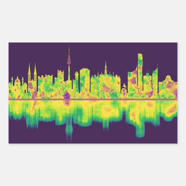 Sticker Rectangulaire Vienne Autriche Skyline (Devant)