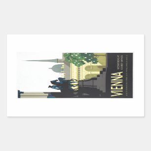 Sticker Rectangulaire Vienne Autriche - Vintage voyage