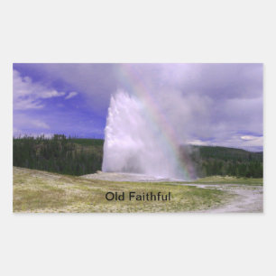 Sticker Rectangulaire Vieux fidèles dans le parc national de Yellowstone