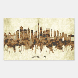 Sticker Rectangulaire Ville de Berlin