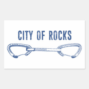 Sticker Rectangulaire Ville De Rocks Idaho Rock Escalade Quickdraw