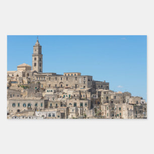 Sticker Rectangulaire Ville de Sassi di Matera en Italie
