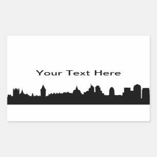 Sticker Rectangulaire Ville silhouette de Londres
