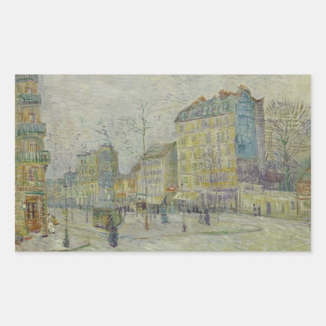 Sticker Rectangulaire Vincent van Gogh - Boulevard de Clichy (Devant)