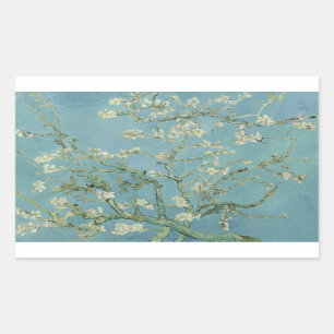 Sticker Rectangulaire Vincent van Gogh - Fleur d'amandes