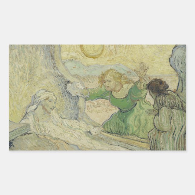 Sticker Rectangulaire Vincent van Gogh - L'ascension de Lazare (Devant)