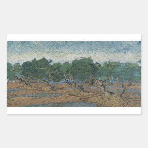 Sticker Rectangulaire Vincent van Gogh - Olive Grove