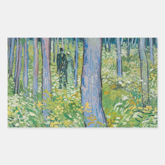 Sticker Rectangulaire Vincent van Gogh - Sous-croissance à deux chiffres (Devant)