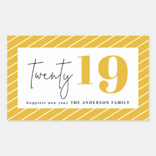 Sticker Rectangulaire Vingt nouvelles années graphiques audacieuses