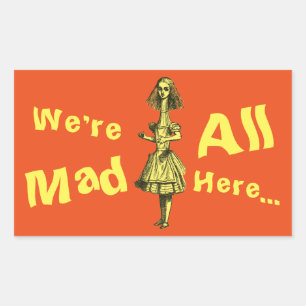 Sticker Rectangulaire Vintage Alice étirée au pays des merveilles