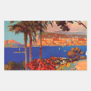 Sticker Rectangulaire Vintage Antibes Côte d'Azur