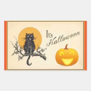 Sticker Rectangulaire Vintage C'est Halloween