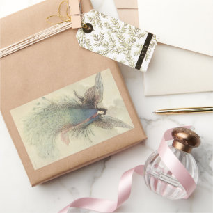 Sticker Rectangulaire Vintage conte de fées japonaises, le chef de lune