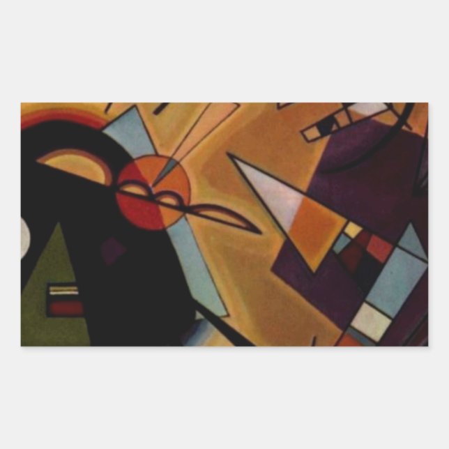 Sticker Rectangulaire Violet noir Kandinsky (Devant)