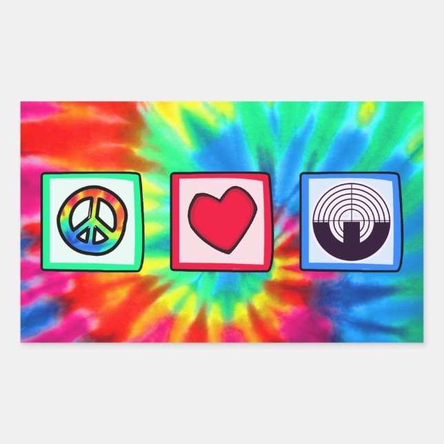 Sticker Rectangulaire Violet tir sportif (Devant)