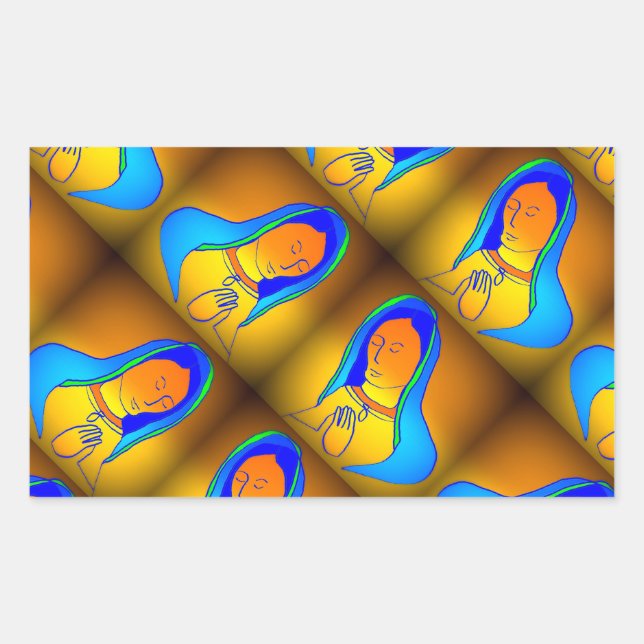 Sticker Rectangulaire Virgin of Guadalupe (Devant)