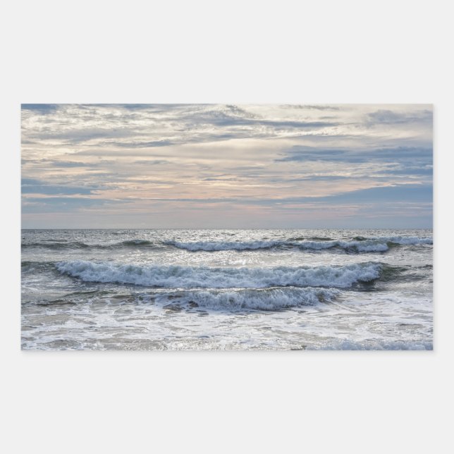 Sticker Rectangulaire Virginia Beach Sunrise (Devant)