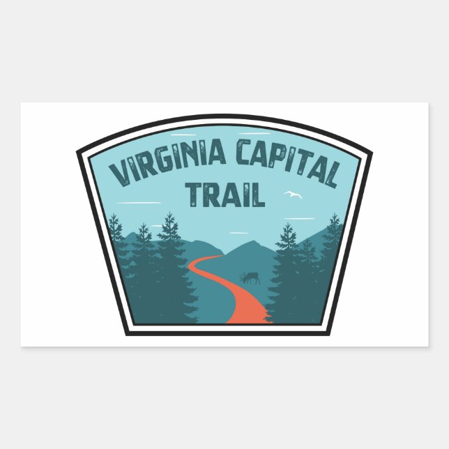 Sticker Rectangulaire Virginia Capital Trail (Devant)