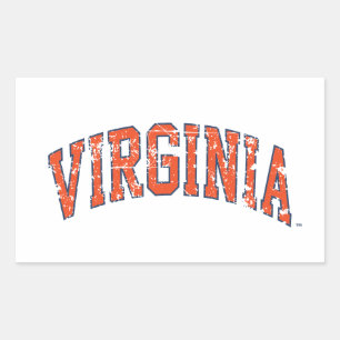 Sticker Rectangulaire Virginia Wordmark en détresse