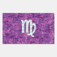 Virgo Sign on Pink Fuchsia Camouflage numérique