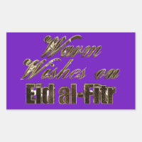 Voeux chauds sur la typographie or violet de l'Aïd