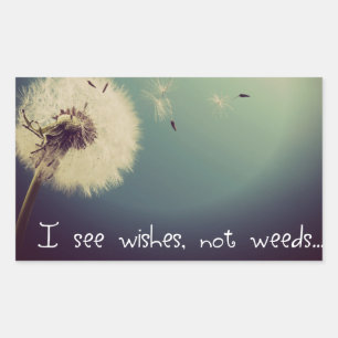 Sticker Rectangulaire Voeux de Dandelion