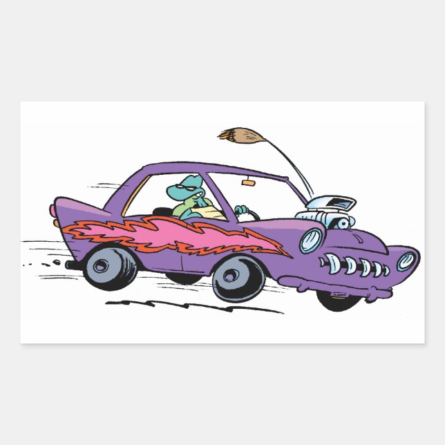 Sticker Rectangulaire Voie rapide de la tortue des marais (Devant)