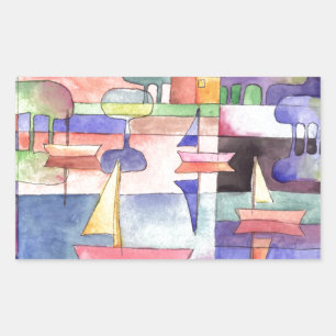 Sticker Rectangulaire VOILE SUR L'EAU Bateau AQUATIQUE Painage