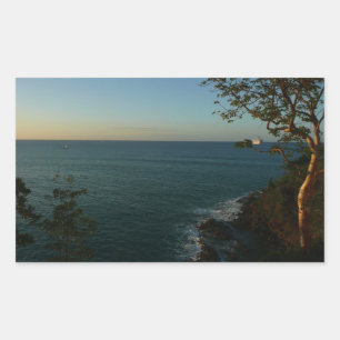 Sticker Rectangulaire Voilier vers Sunset II Tropical Seascape