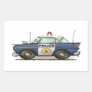 Sticker Rectangulaire Voiture de cannette de fil de Crusier de police de