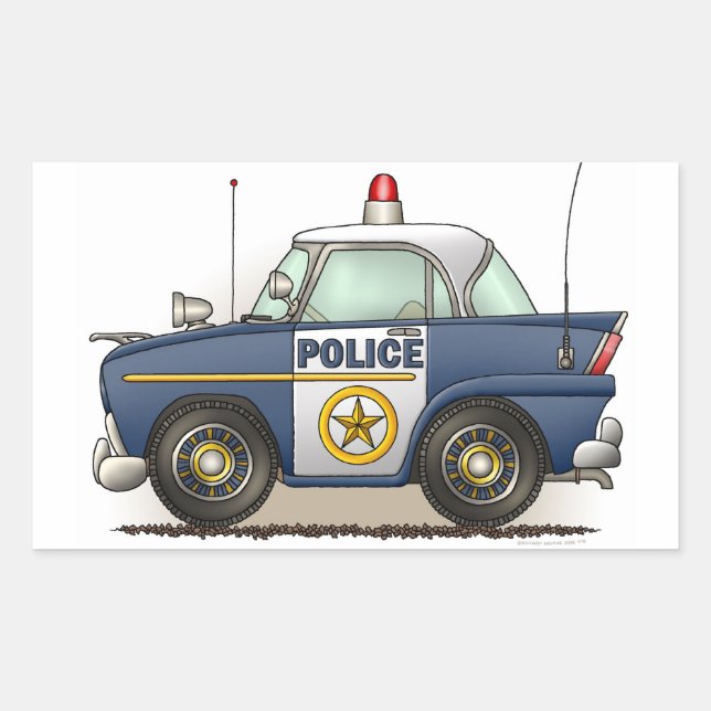 Sticker Rectangulaire Voiture de police Crusier de police (Devant)