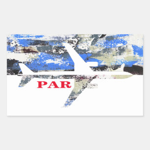 Sticker Rectangulaire Vol Abstrait par Michael Moffa