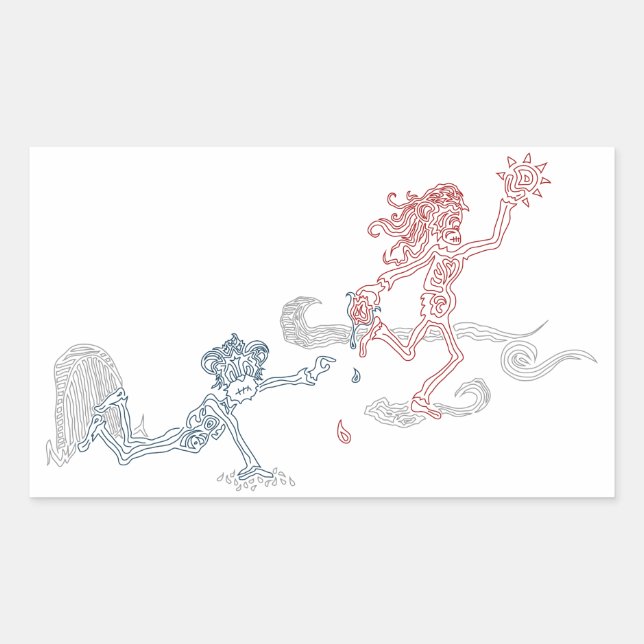 Sticker Rectangulaire voleur de singe (Devant)