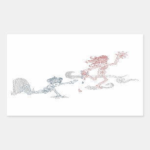 Sticker Rectangulaire voleur de singe