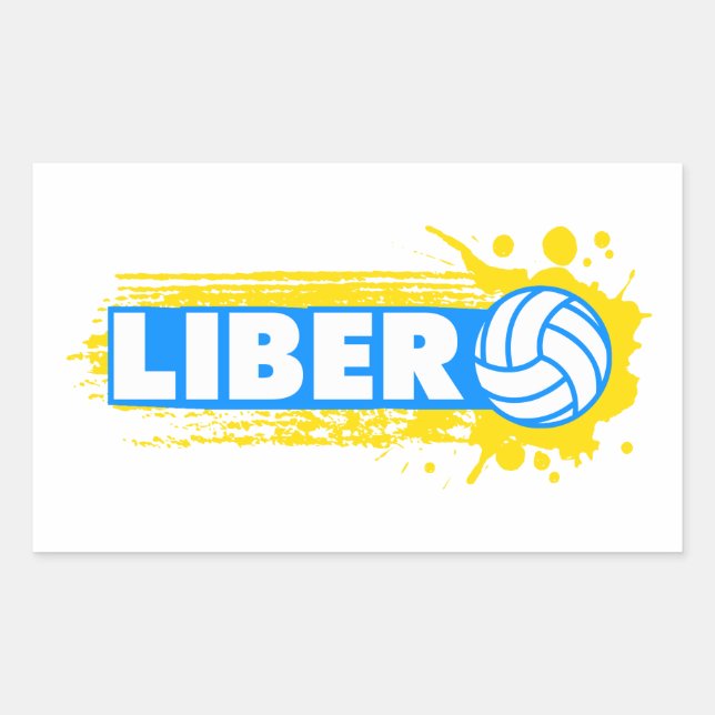 Sticker Rectangulaire Volleyball de Libero (Devant)