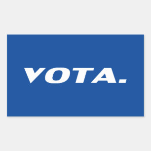 Sticker Rectangulaire Vota vote en espagnol bleu blanc latino politique