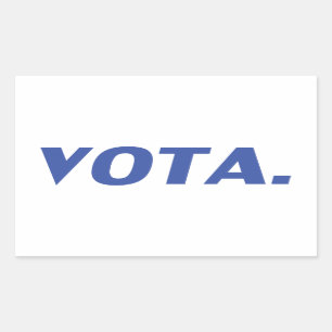 Sticker Rectangulaire Vota vote en espagnol bleu blanc politique moderne