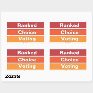 Sticker Rectangulaire Vote à Choix Classé 3 Bandes
