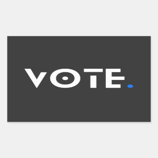 Sticker Rectangulaire Vote Période bleue