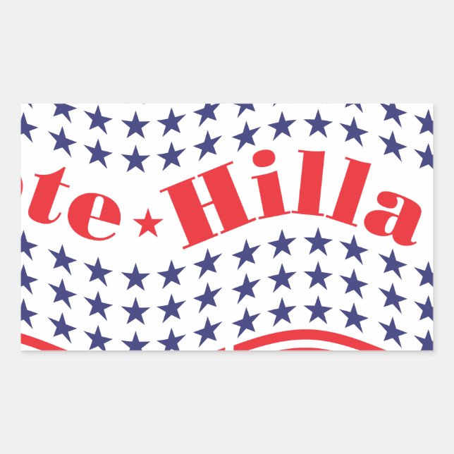 Sticker Rectangulaire vote pour hillary (Devant)